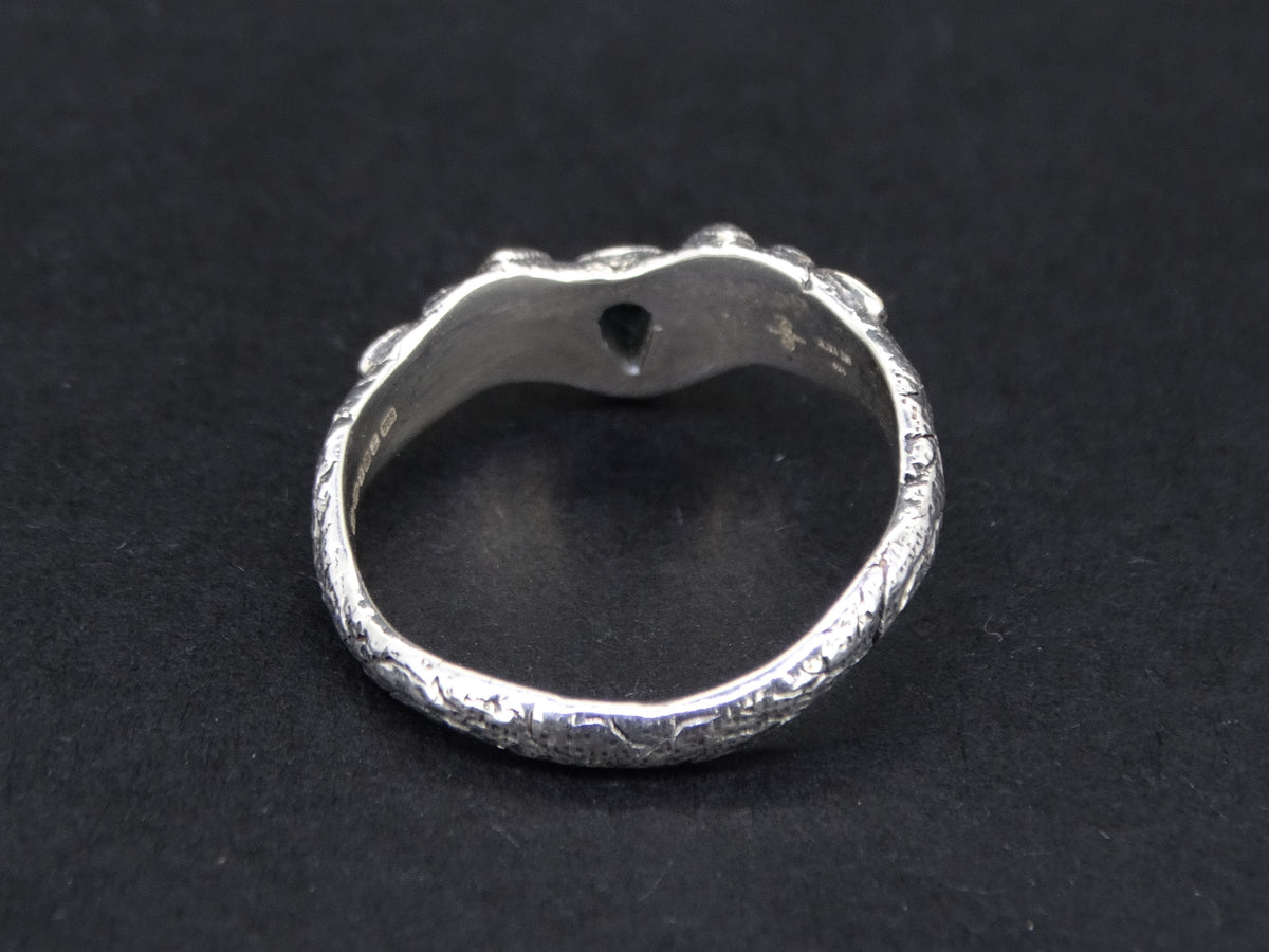 Scottish Sapphire with Scottish Gold, Sterling Silver Ring