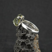 Moldavite Sterling Silver Ring