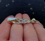 Crystal Opal Sterling Silver & 18ct Gold Pendant