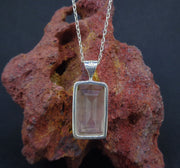 Faceted Rose Quartz Sterling Silver Pendant