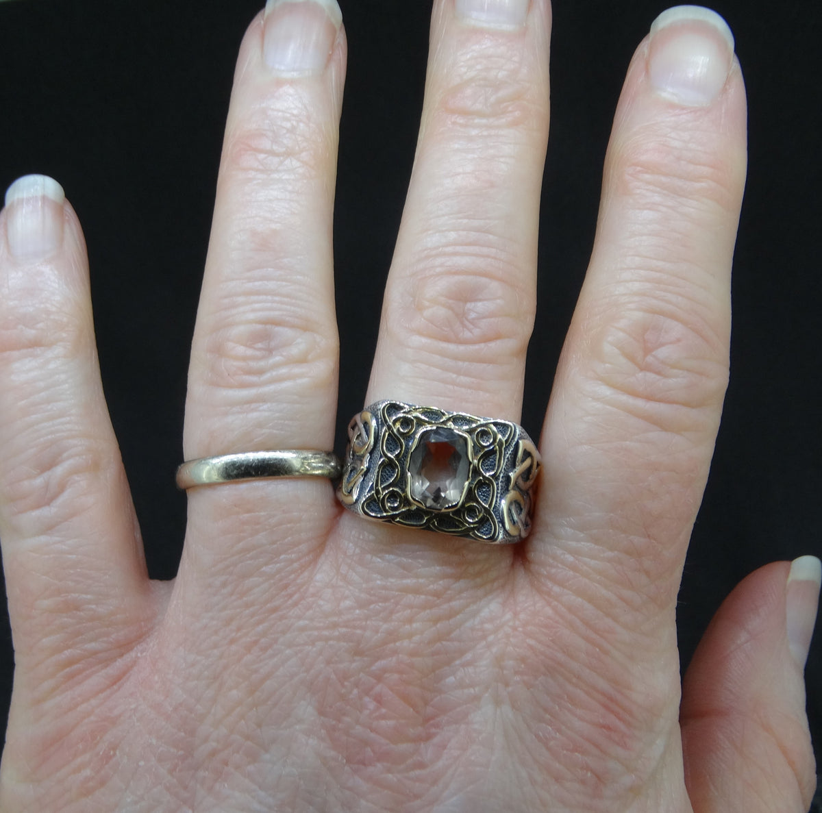 'Mabon' Perthshire Smoky Quartz in a Scottish Gold & Sterling Sil