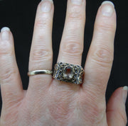 'Mabon' Perthshire Smoky Quartz in a Scottish Gold & Sterling Sil