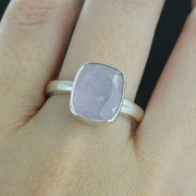 Rose Quartz Sterling Silver Adjustable Ring