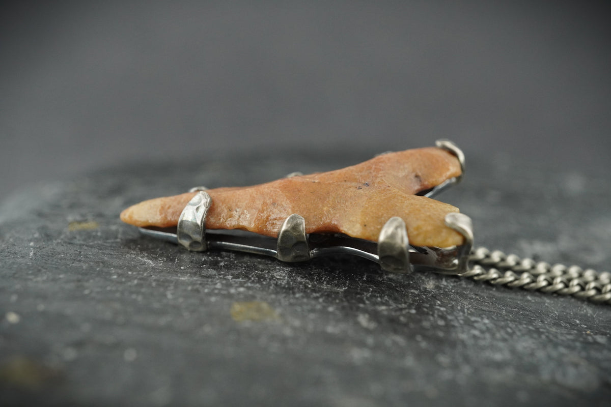 Neolithic Arrowhead Sterling Silver Pendant