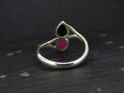 Ruby and Tourmaline Sapphire Sterling Silver Ring