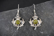 Skye Marble Sterling Silver Thistle Earrings