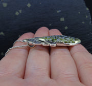 'Na Hearadh' Harris Serpentine on a Scottish Gold & Silver Pendant