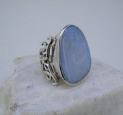 Opal Sterling Silver Filigree Ring