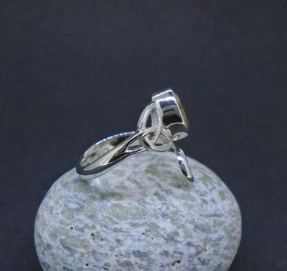 Citrine Sterling Silver Celtic Ring