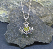 Highland Marble Scottish Thistle Sterling Silver Pendant