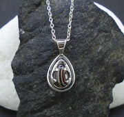 Fordite Sterling Silver Pendant