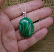 Malachite Sterling Silver Pendant
