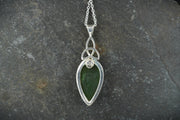 Canadian Jade Sterling Silver Celtic Pendant