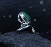 Malachite & Spinel Sterling Silver Ring