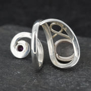 Rose Quartz & Pink Tourmaline Sterling Silver Ring