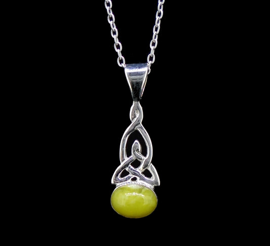 Delicate Highland Marble Celtic Sterling Silver Pendant