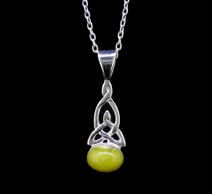 Delicate Highland Marble Celtic Sterling Silver Pendant