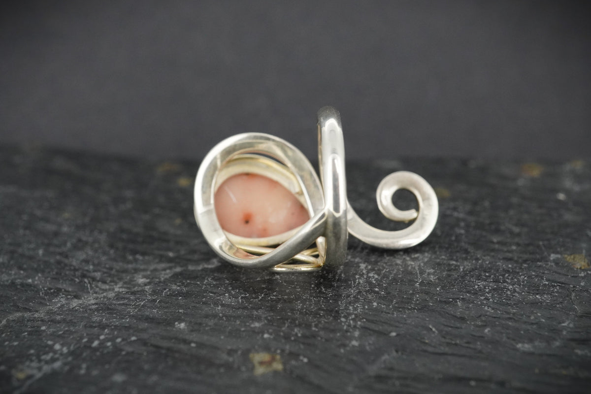 Scottish Isla Rose Sterling Silver Wrap Ring