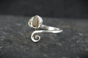 Cairngorm Quartz Sterling Silver Celtic Ring