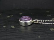 Natural Purple Star Ruby Sterling Silver Pendant