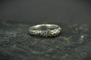 Scottish Sapphire Textured Celtic Ring with Sterling Silver & Scottish Gold