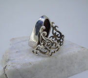 Opal Sterling Silver Filigree Ring