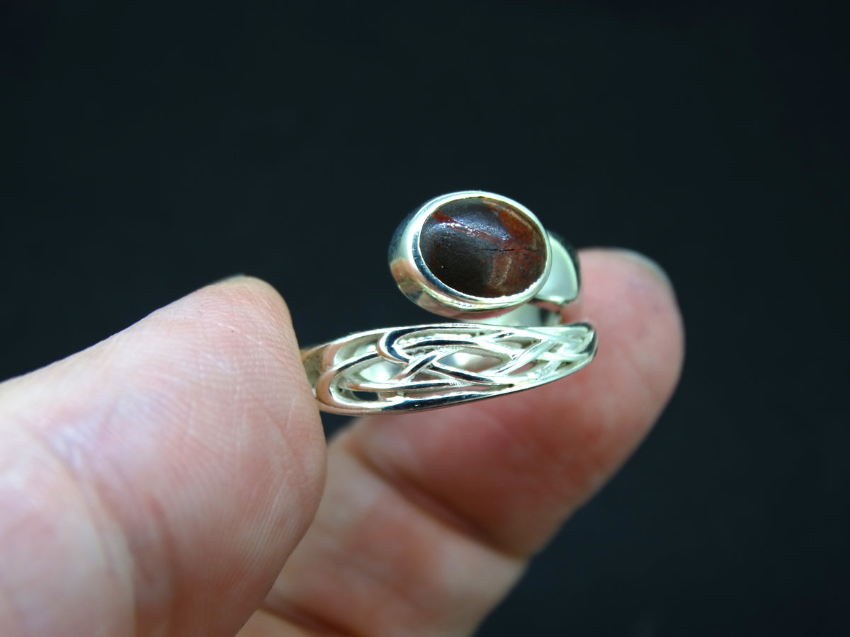 Arthur's Seat Jasper Sterling Silver Wrap Ring