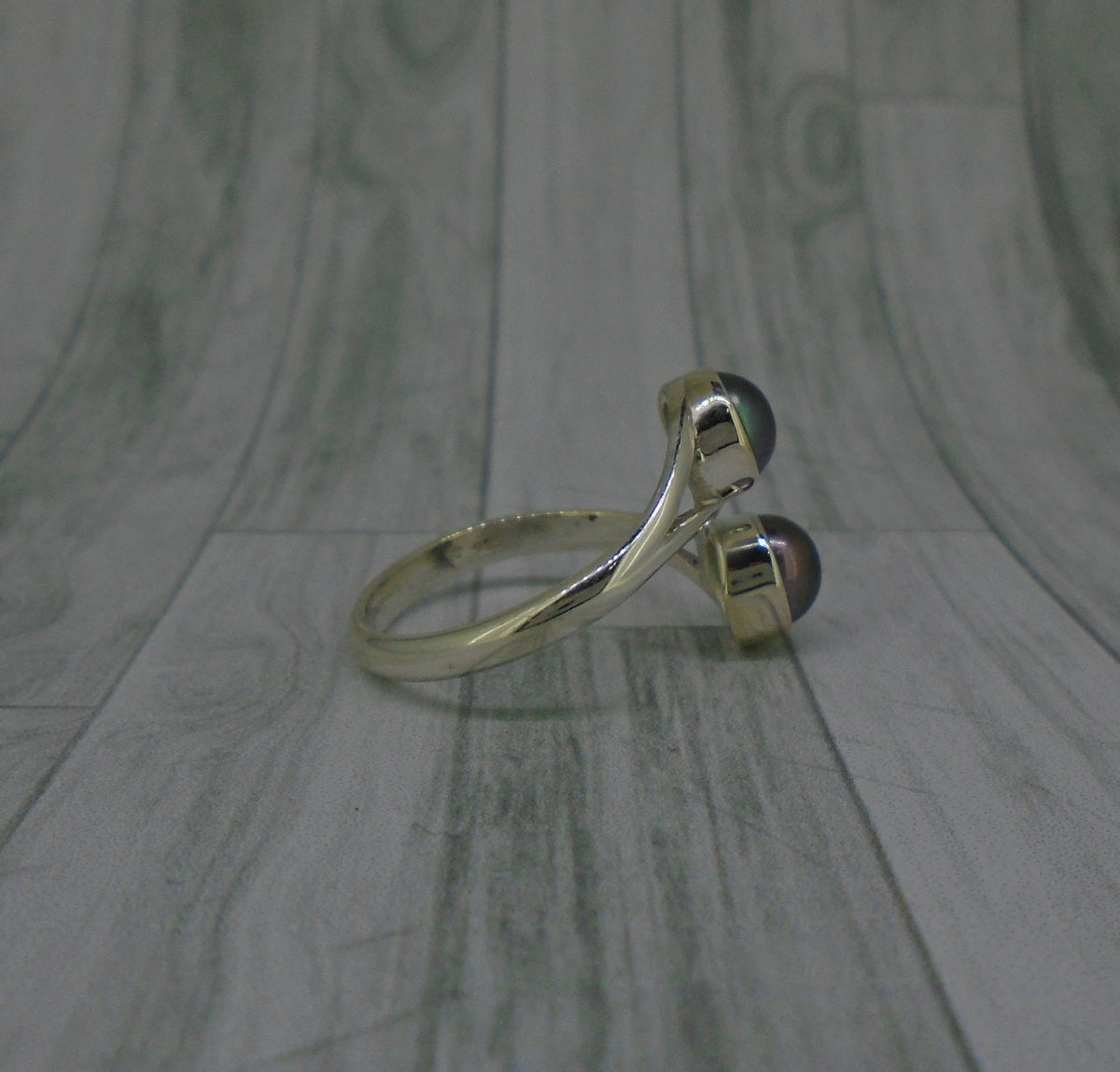 Pearl Duo Sterling Silver Wrap Ring
