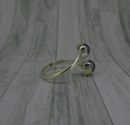 Pearl Duo Sterling Silver Wrap Ring