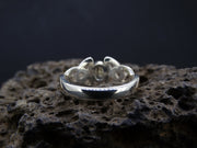 Scottish Beryl with Scottish Gold and Sterling Silver Celtic Ring