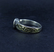 'Aingil' Scottish Chalcedony Scottish Gold & Sterling Silver Ring
