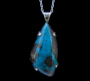 Gem Silica Chrysocolla Sterling Silver Pendant