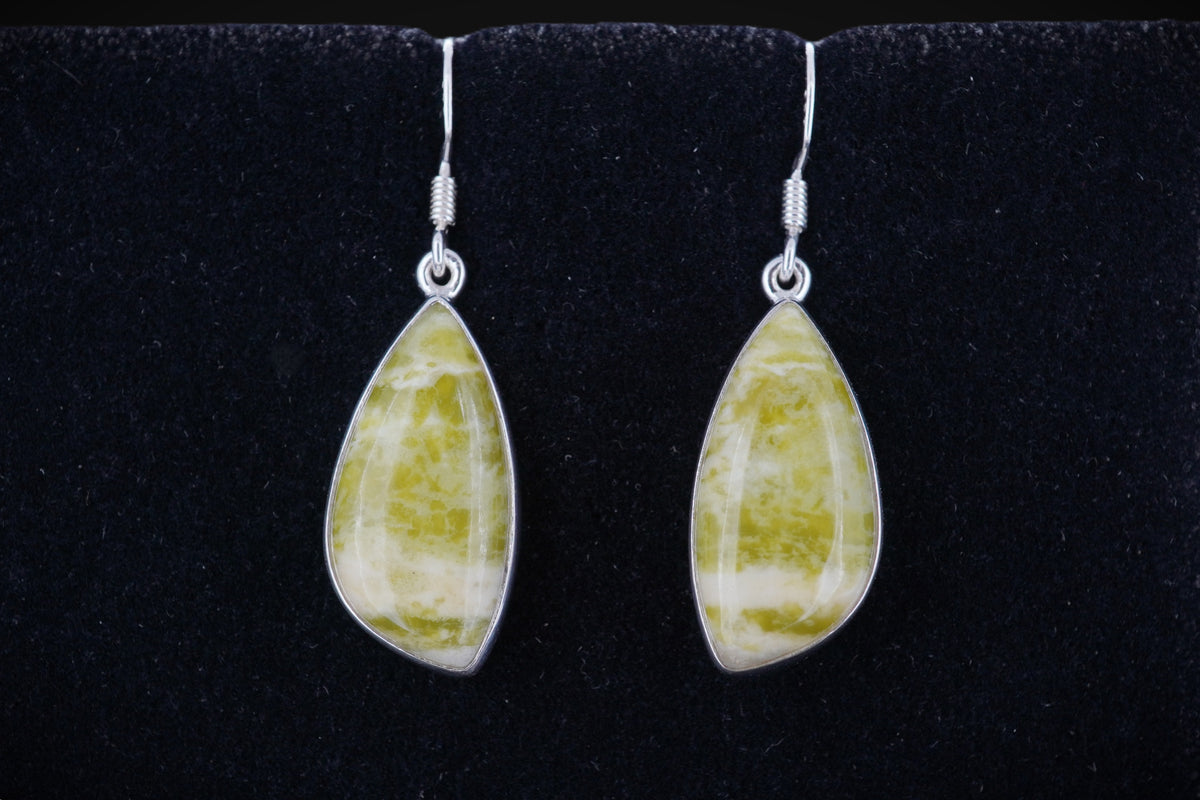 Connemara Marble Sterling Silver Drop Earrings