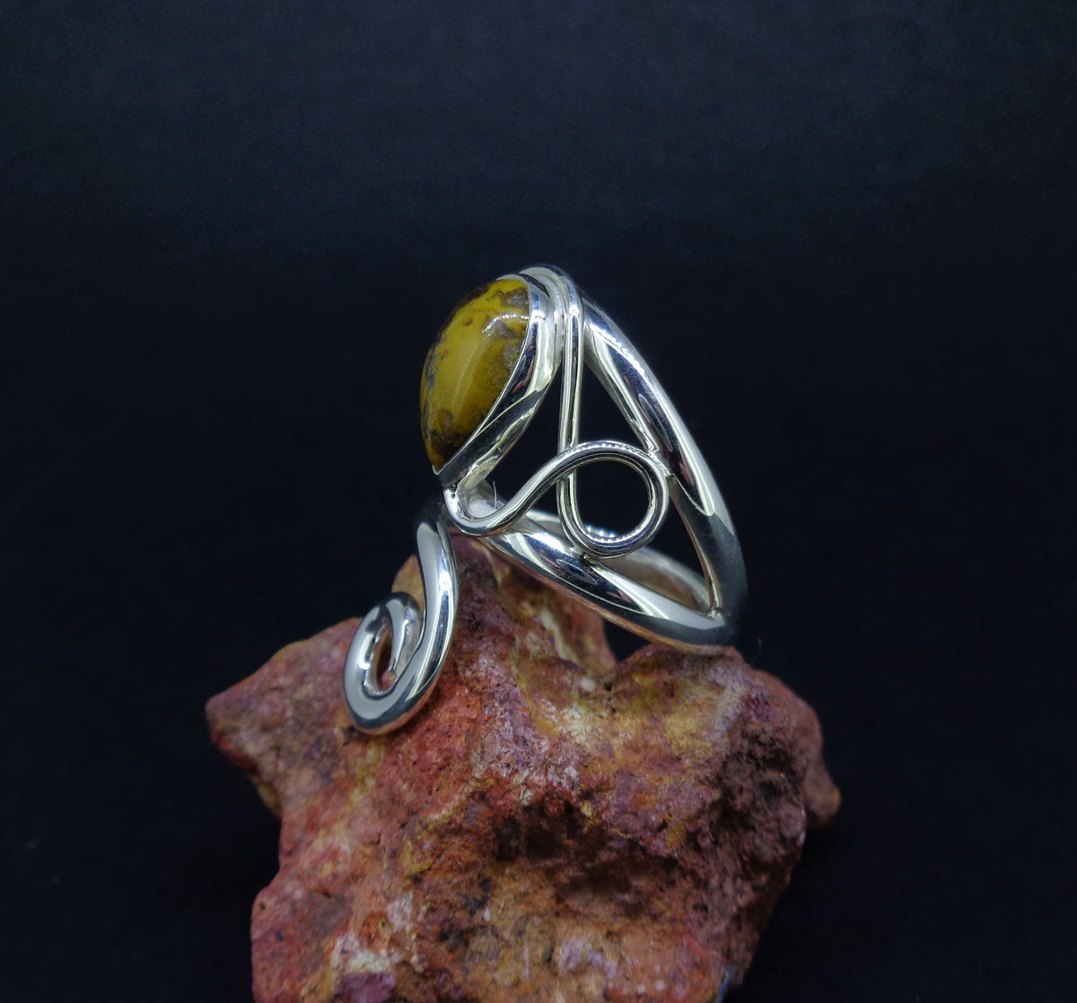 Campsie Fells Jasper Sterling Silver Ring