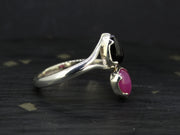 Ruby and Tourmaline Sapphire Sterling Silver Ring