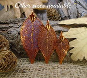 Laurel Leaf Pendant - Red Copper (Large)
