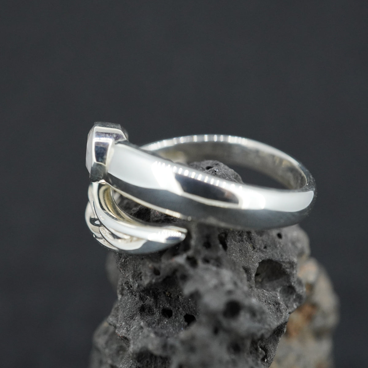 Scottish Chalcedony Sterling Silver Fancy Ring