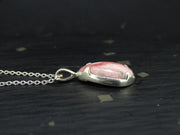 Petite Rhodochrosite Sterling Silver Pendant