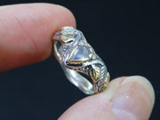Scottish Chalcedony Scottish Gold and Sterling Silver Ring