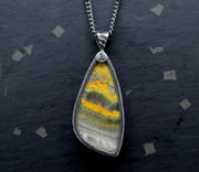 Bumblebee Jasper Sterling Silver Pendant