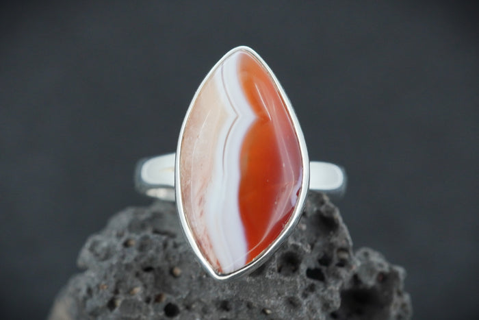 Burn Anne Agate Sterling Silver Ring