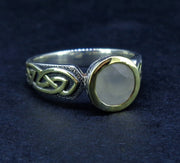 'Aingil' Scottish Chalcedony Scottish Gold & Sterling Silver Ring