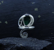 Malachite & Spinel Sterling Silver Ring