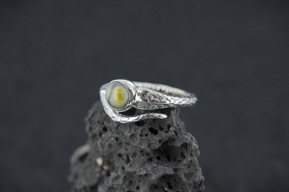 Skye Marble Sterling Silver Serpent Ring