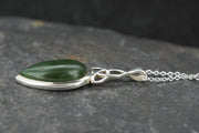 Canadian Jade Sterling Silver Celtic Pendant