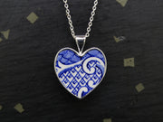 Old Willow 'Wave' Sterling Silver Heart Pendant