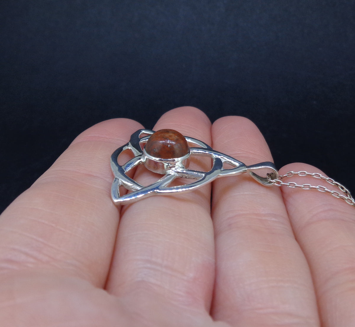 Lewisian Triquetra Sterling Silver Pendant
