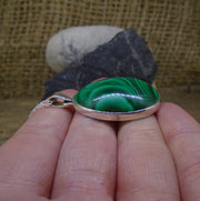 Malachite Sterling Silver Pendant