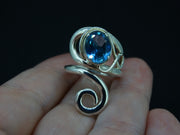 Blue Topaz Sterling Silver Ring