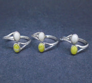 Iona & Scottish Highland Marble Sterling Silver Adjustable Ring
